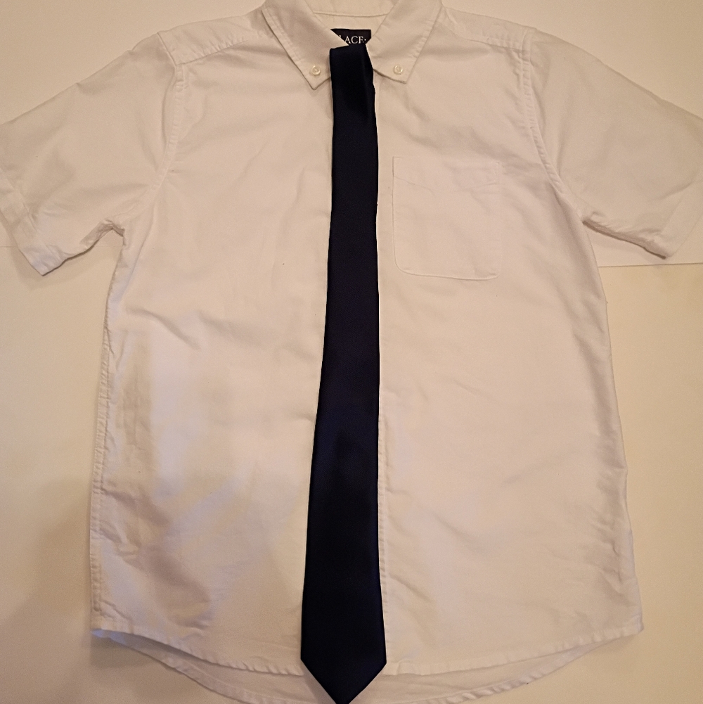 ONLY WORN 1X BOYS SHIRT & TIE SZ L 10